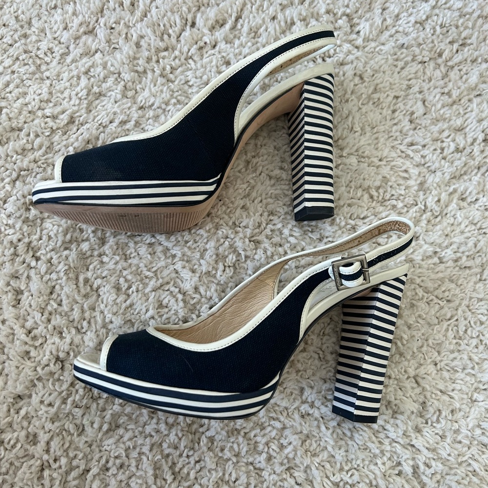 Michael Kors Sofia Sling Canvas Heels - Picture 3 of 7
